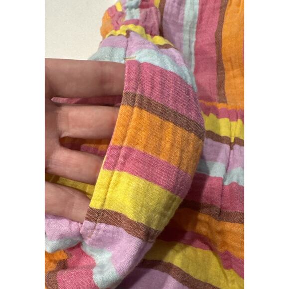 Cat & Jack Striped Gauzy Dress Girls Size 5T Multicolor Colorful Pockets Bright - Picture 9 of 9
